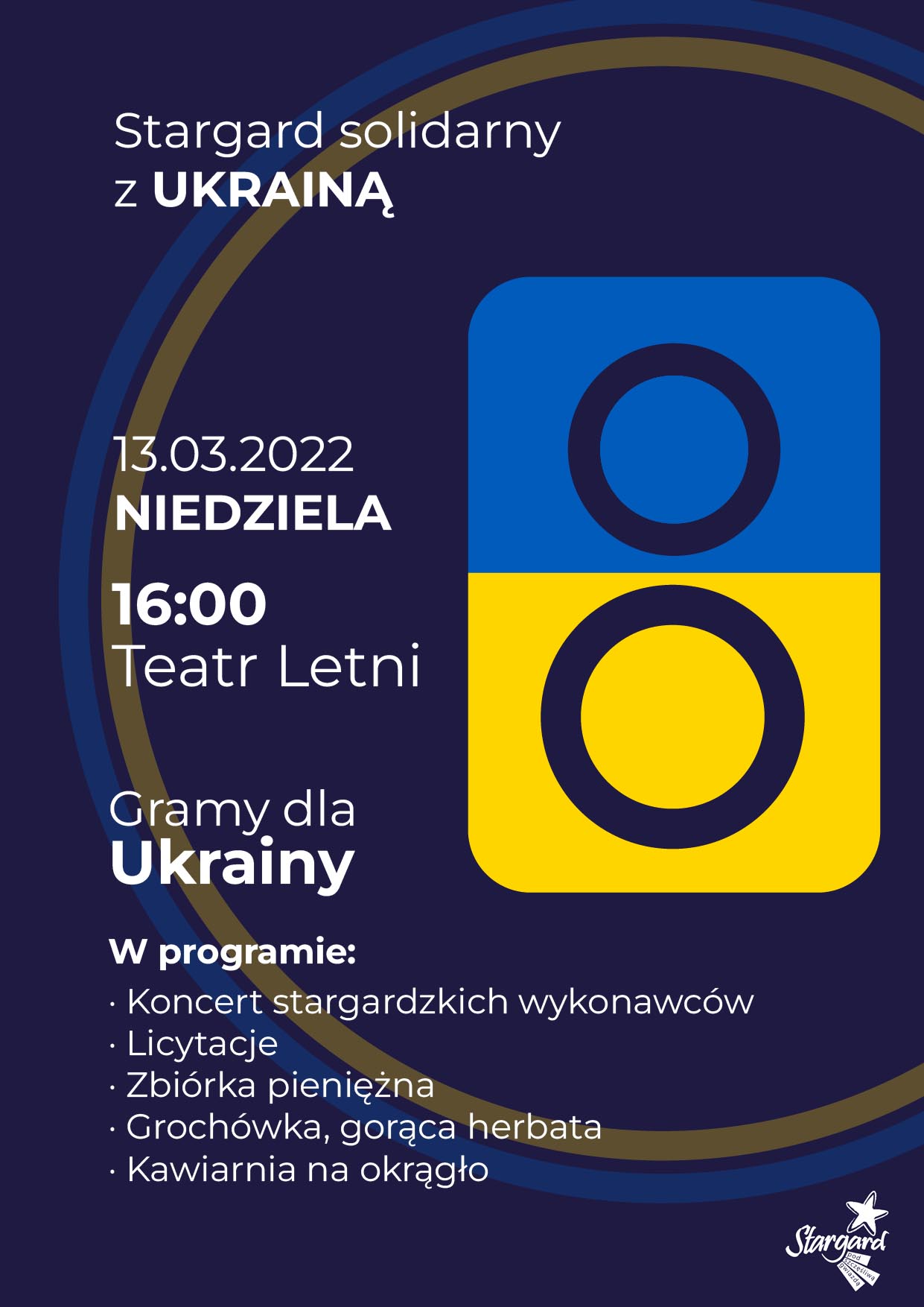 Stargard solidarny z Ukrainą, gramy dla Ukrainy
