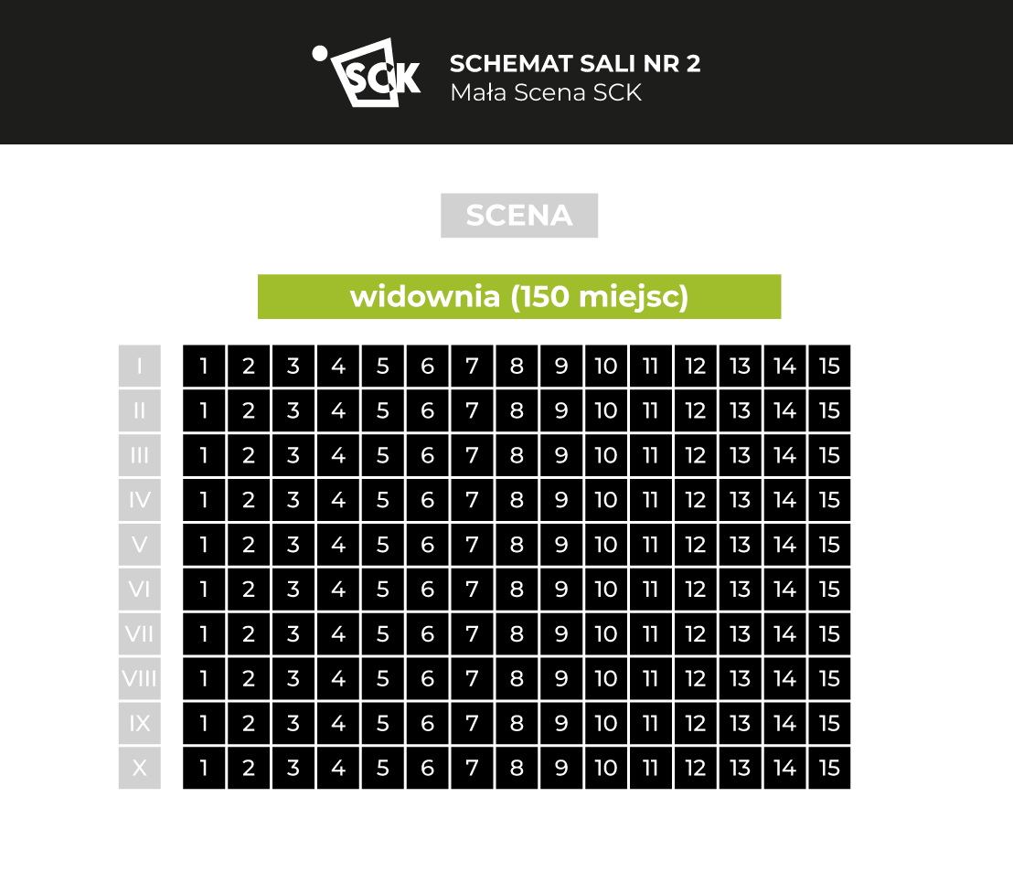 schemat siedzeń sali 2 mała scena
